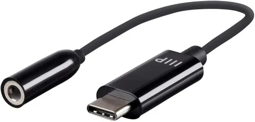 Monoprice 133044 Adaptador de audio auxiliar USB-C a 0.138 in Negro para Google Pixel 2/XL, Moto Z/Z2, Essential PH-1, LG, HT y más