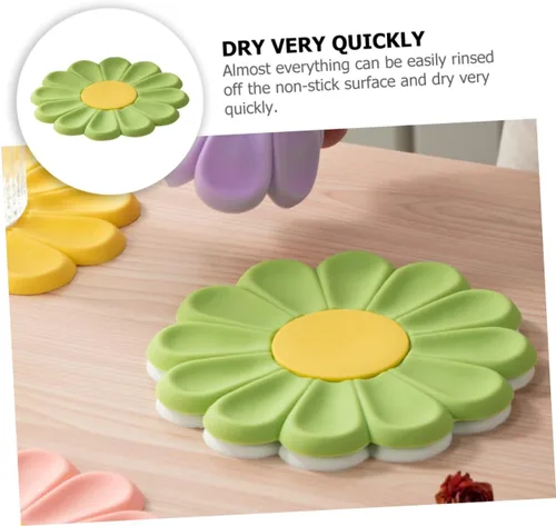 Miniatura 7 de Zerodeko Margarita en forma de silicona almohadilla caliente flor posavasos resistente al calor estera de mesa para salvamanteles de flores