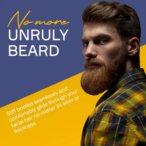 Miniatura 6 de Seven Potions Cepillo vegano para barba para hombres, 100% fibra vegetal de sisal y madera de pera, cerdas firmes para domar, suavizar/exfoliar