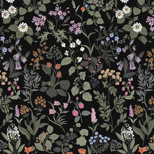Miniatura 38 de Dimoon Papel tapiz floral de 78.7 x 16.1 pulgadas, papel de contacto negro grueso, papel tapiz grueso, papel tapiz delicado impermeable, hoja verde