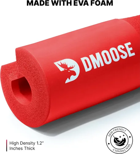 Miniatura 7 de DMoose Fitness Almohadilla de Barra para Empuje de Cadera, Sentadillas y Estocadas - Cojín de Espuma Gruesa Antideslizante para Soporte de Cuello