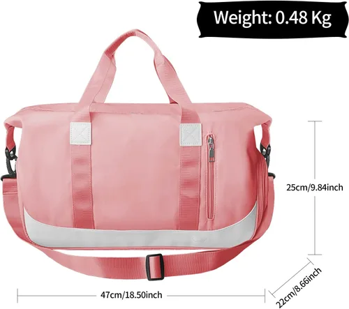 Miniatura 2 de Suruid Bolsa deportiva para gimnasio, bolsa de viaje de viaje, bolsa de yoga ligera con compartimento para zapatos y bolsa de hombro con bolsillo
