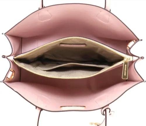 Miniatura 3 de Michael Kors Mercer Bolso de hombro convertible grande Cuero rosa rubor, Powder Blush