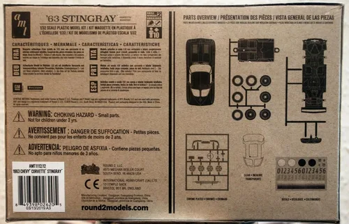 Miniatura 4 de AMT 1963 Chevy Stingray Corvette Kit de modelo a escala 1:32