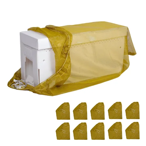Miniatura 8 de Bolsas de Transporte de Malla para Colmenas de Apicultura Premium, 100% Poliéster, 91 cm x 76 cm, Capacidad de hasta 20 kg, Juego de 2, Ventiladas