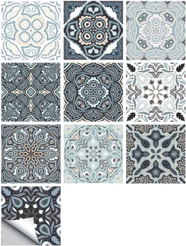 Miniatura 18 de 10 pegatinas decorativas autoadhesivas para azulejos, impermeables, para dormitorio, baño, escalera, decoración del hogar