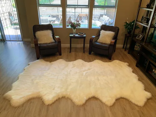 Miniatura 42 de LAMBZY Alfombra de pelo de oveja sintética, hipoalergénica, súper suave, sedosa para sala de estar, habitación de los niños, sofá