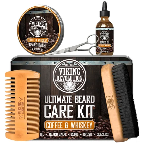 Miniatura 10 de Viking Revolution - Kit definitivo para barba - Kit de aseo para barba con cepillo para barba, peine para barba, bálsamo para barba, aceite
