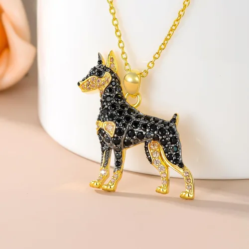 Miniatura 118 de Collares con colgante de perro de plata de ley S925 – 24 razas corgi/husky/labrador/pastor para mujer