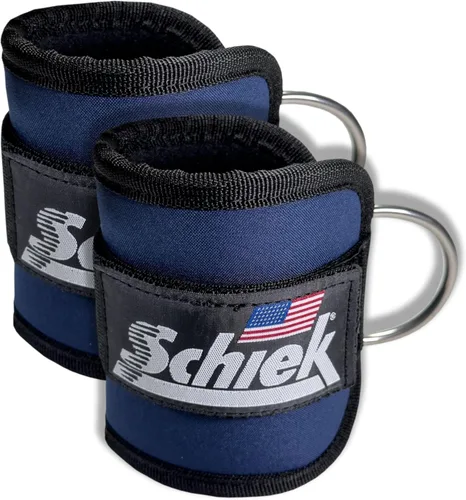Miniatura 3 de Schiek Sports 1707 Tobilleras - Ideal para golpes de glúteos y entrenamientos de máquina de cable, duraderos y construidos para durar Blanco