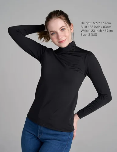Miniatura 3 de LAPASA Women Mock Neck Thermal Underwear Top Undershirt Lightweight Midweight Fleece Lined Long Sleeve Base Layer L87L89