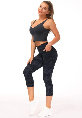 Miniatura 5 de The GYM People - Leggings de entrenamiento con control de abdomen y bolsillos pantalones de yoga atléticos de cintura alta para mujeres que corren