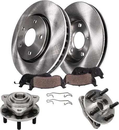 Miniatura 40 de Detroit Axle - Kit de frenos delanteros para Honda Civic 1999-2005 EL 2010-14 Insight Rotores de freno de disco Pastillas de freno de cerámica 1999