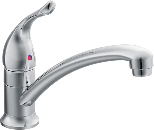 Moen Chateau 7423 - Grifo de cocina estándar de arco bajo, cromado con un solo orificio