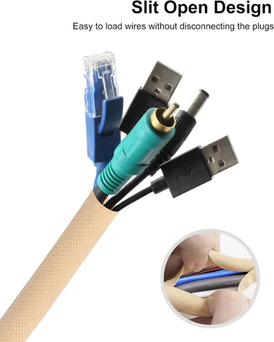Miniatura 2 de Secbolt Protectores de cable contra mascotas que no mastican, 10 pies - 1/2 pulgada ultra duraderos para mascotas, protector de cable y alambre
