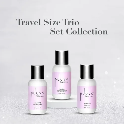 Miniatura 6 de Nuuvo Haircare - Juego de trío de viaje, champú y acondicionador sin sulfato + suero para el cabello, 6 onzas, fórmula derivada de plantas
