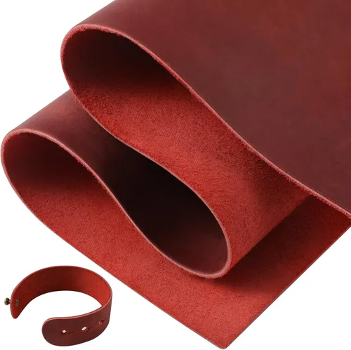 Miniatura 13 de RingSun Hojas de cuero genuino para manualidades de cuero, 12 x 12 pulgadas, cuero de grano completo para herramientas, costura artesanal