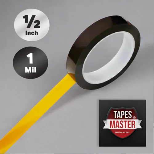 Miniatura 2 de Cinta Kapton de polimida, 1 Mil, 1/2 X 36 yardas 1 rollo - 1/2