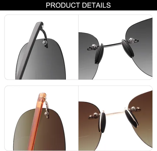 Miniatura 8 de 2 pares de lentes de lectura bifocales sin montura con protección UV400, lentes de sol con bloqueo de luz azul, ligeros para hombres y mujeres