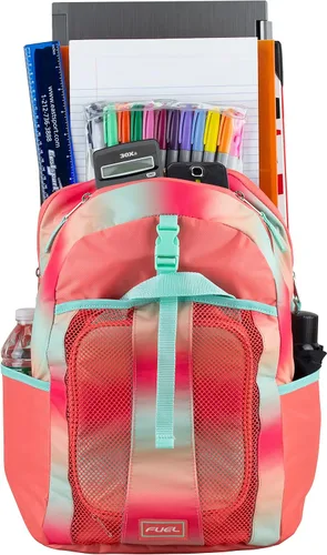 Miniatura 6 de FUEL Combo de mochila con lonchera 18 pulgadas, de lujo, dos compartimentos, resistente al agua, con bolsillos laterales para botella de agua