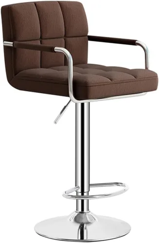 Miniatura 18 de GIZNXBA Taburetes de bar giratorios de cuero para taburete de cocina, taburetes de bar de altura ajustable con respaldo silla de comedor con / Beige