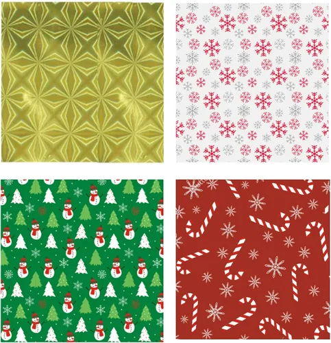 Miniatura 4 de WesGen Bolsas de regalo de Navidad, 40 bolsas de regalo de Papá Noel en 4 tamaños y 4 diseños, con lazos y etiquetas