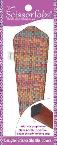 Miniatura 26 de Fundas protectoras para tijeras de diseñador, 4 unidades, tamaño surtido, diseño floral victoriano azul #4-304 Jardín floral victoriano azul
