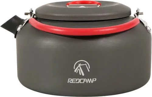 Miniatura 2 de REDCAMP Mini hervidor de agua al aire libre de 0.8L, olla de agua de aluminio con bolsa de transporte, caldera de té ligera compacta