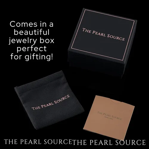 Miniatura 23 de The Pearl Source 14K Gold 6.5-7.0mm AAAA Quality Round White Freshwater Cultured Pearl Necklace for Women in 16"-36" Lengths