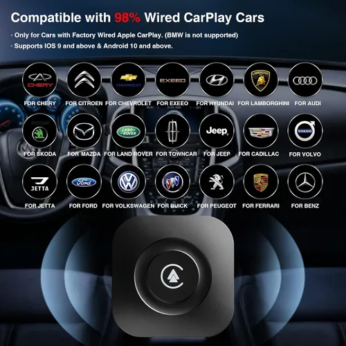 Miniatura 8 de Adaptador inalámbrico CarPlay, Magic Box compatible con YouTube TikTok y más, adaptador inalámbrico Android Auto fácil de configurar para autos