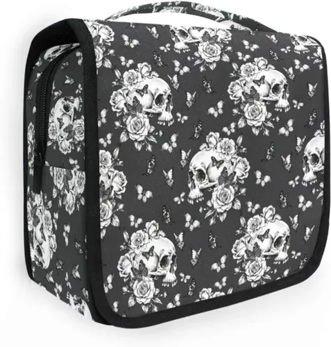 Miniatura 26 de MNSRUU Hanging Toiletry Bag Bats Satellites Skulls and Trees Travel Makeup bag for Toiletries Portable Travel Toiletry Organizer Cosmetic Bags with