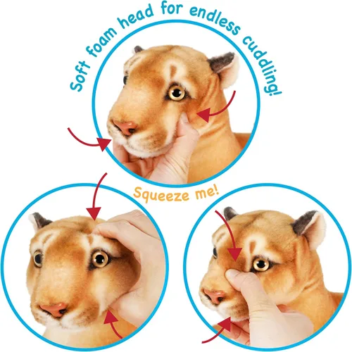 Miniatura 5 de TigerHart Monique The Mountain Lion - Peluche de 18 pulgadas (medida de cola no incluida)