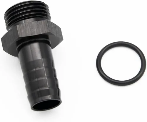 Miniatura 6 de Aluminio -4 AN ORB macho a 1/4 "(6.35mm) Barb Push On Manguera Adaptador Negro