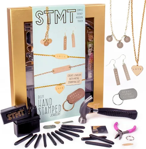 STMT D.I.Y. - Joyería con sello personalizado para bricolaje, gran regalo de cumpleaños para adolescentes, joyas únicas hechas a mano y placas de