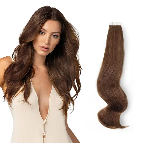 Miniatura 37 de ABH AMAZINGBEAUTY HAIR Extensiones de cinta de cabello humano Remy real, Remi, extensiones de cabello negro con pegamento en trama de piel