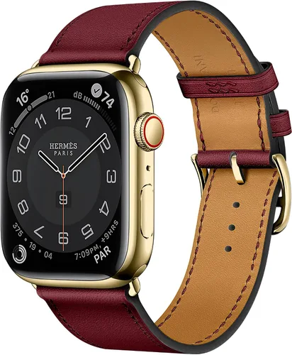 Miniatura 22 de LB1 - Correa de cuero para Apple Watch para mujeres y hombres, SE Ultra 2 de 1.575 in 1.732 in 1.811 in 1.654 in 1.772 in 1.614 in 1.496 in 1.929 in