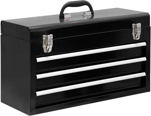 Miniatura 9 de Jack Boss Caja de herramientas de metal de acero de 16 pulgadas, caja organizadora de herramientas portátil duradera con mango de aleación