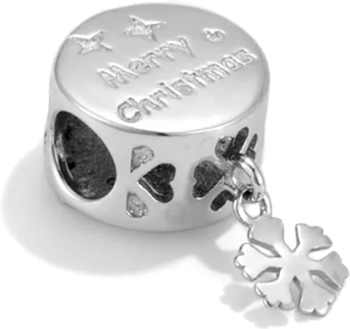 Miniatura 2 de QeenseKc Muñeco de nieve de Navidad, elfo, ciervo, dulce pan de jengibre, abalorio de invierno para pulsera Pandora