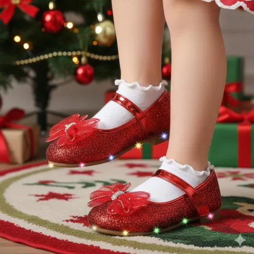 Miniatura 3 de Nova Utopia - Zapatos planos con luces para niñas pequeñas, estilo Mary Jane, para ballet