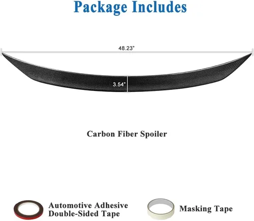Miniatura 6 de AeroBon Alerón de maletero de fibra de carbono real compatible con BMW Serie 3 G20 Sedan M3 G80 2019-2026 Alerón trasero (estilo G20 MP)