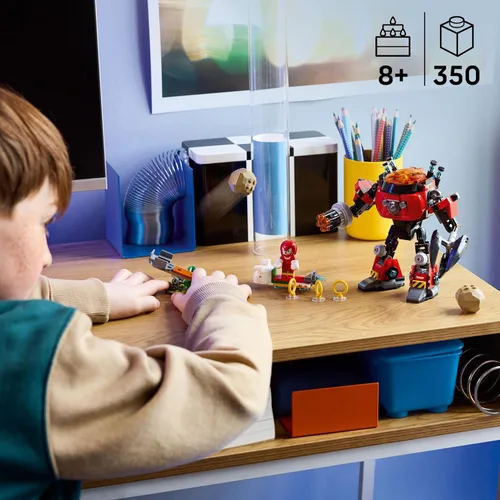 Miniatura 2 de LEGO Sonic The Hedgehog Knuckles vs. Dr. Eggman Egg Crusher Mech Juego de Construcción de Juego de Simulación con 2 Minifiguras para Niños, Edades