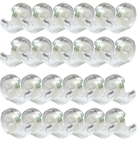 Miniatura 7 de Cinta transparente de oficina con dispensador de fácil corte y diseño recargable, 3/4 pulgadas de ancho, paquete de 16 rollos Adhesivo fuerte