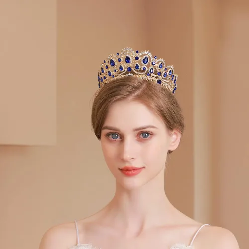 Miniatura 5 de Kamirola - Corona de tiaras para mujeres y niñas, diademas de cristal con peine para novia, boda y fiesta, fiesta de graduación, disfraces góticos