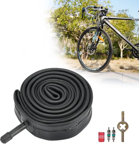 RUTU 27 tubos para neumáticos de bicicleta de 1 3/8 (tubo de 700 x 35-40), tubo interior de 27 x 1.3/8 con válvula Schrader de 1.260 in y accesorios