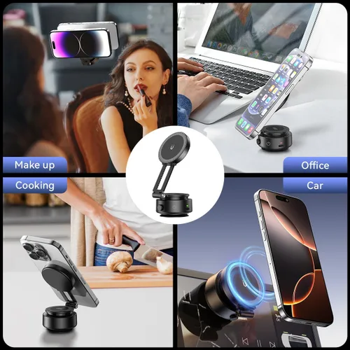 Miniatura 5 de XO Simple is Beauty Soporte magnético para teléfono con succión al vacío, soporte magnético de succión fuerte para teléfono de automóvil, soporte