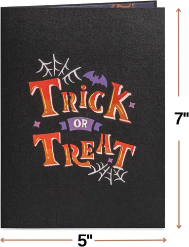 Miniatura 2 de Paper Love Tarjeta desplegable de Halloween, oso 3D, para celebraciones espeluznantes, truco o trato, adultos y niños, cubierta de 5 x 7 pulgadas