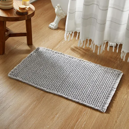 Miniatura 12 de TYUU Tapete de baño estilo gofre, tapete de baño bohemio, antideslizante, lavable, súper absorbente, de secado rápido, bonito tapete de baño