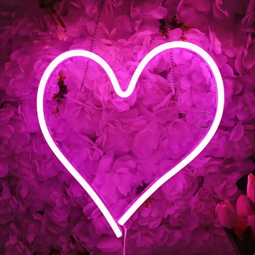 Miniatura 5 de Britrio - Letrero de luz de neón LED para colgar en la pared de dormitorio, sala de estar, habitación de los niños, decoración del hogar, luz Rosado