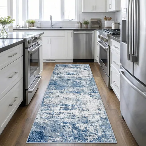 Miniatura 21 de Alfombra lavable de 2 x 3 pulgadas, alfombra de entrada: lavable, moderna, abstracta, suave, fina, antideslizante, resistente a las manchas