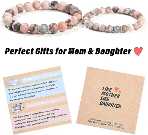 Miniatura 2 de Regalos de Navidad para hija, nieta, sobrina, amor, protección, pulsera de cristal natural con significado, regalos hechos a mano